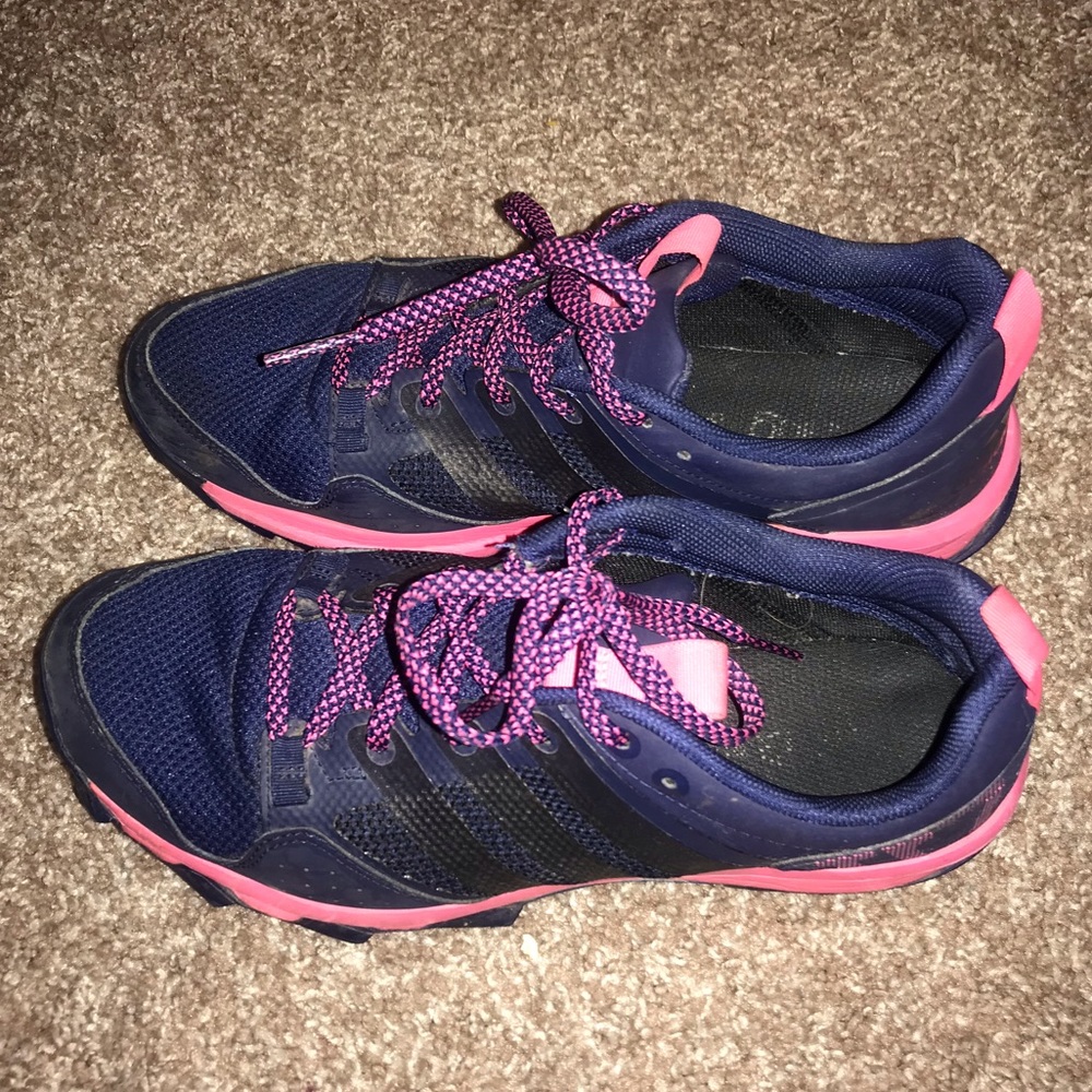 Navy and Pink Athletic Sneakers